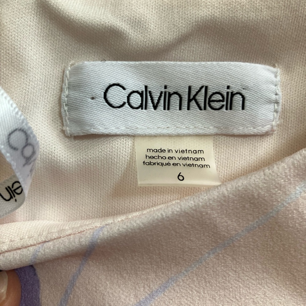 Calvin Klein Lavender Floral Midi Dress - Picture 2 of 3